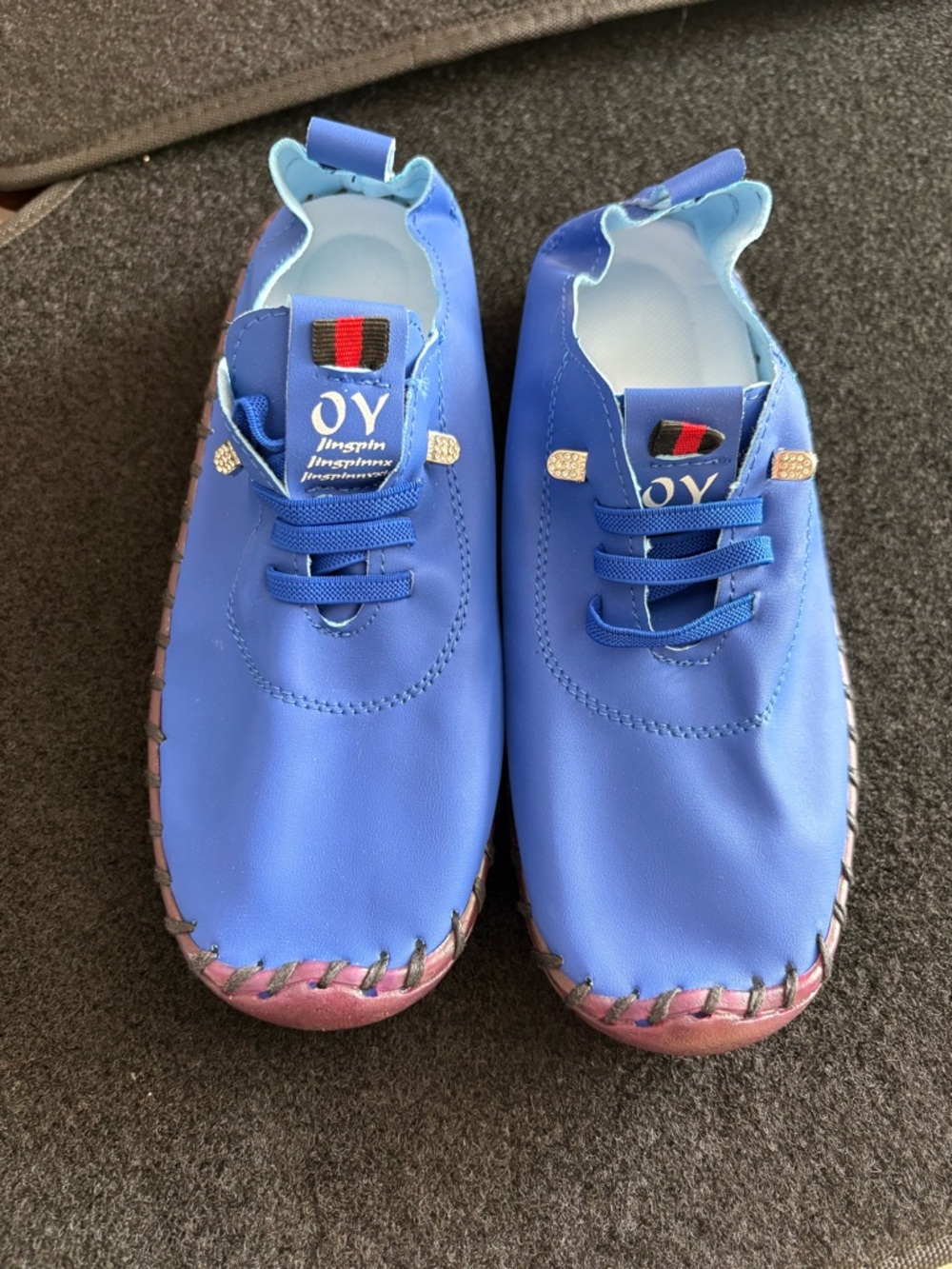 NWOT Blue Water Shoes Slip On Elastic Lace Lightweight EU 38 US 7